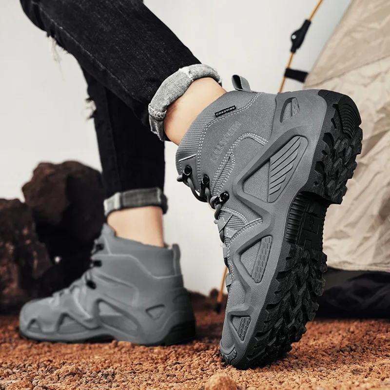 أحذية رجالية خفيفة التكتيكية الصحراء الأحذية في الهواء الطلق حذاء للسير مسافات طويلة للرجال وعرة عدم الانزلاق وحيد الرحلات الأنشطة الرياضية الأحذية #6
