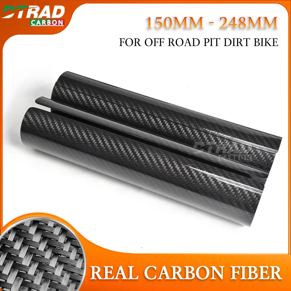 150mm-248mm Motorcycle Universal Carbon Fiber Front Fork Shock Guard Protector For Off Road Pit Dirt Bike Shock Tube Fairing kit