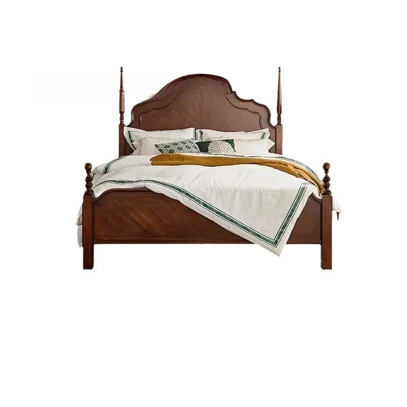 

American French all solid wood master bedroom 1.8 meters double