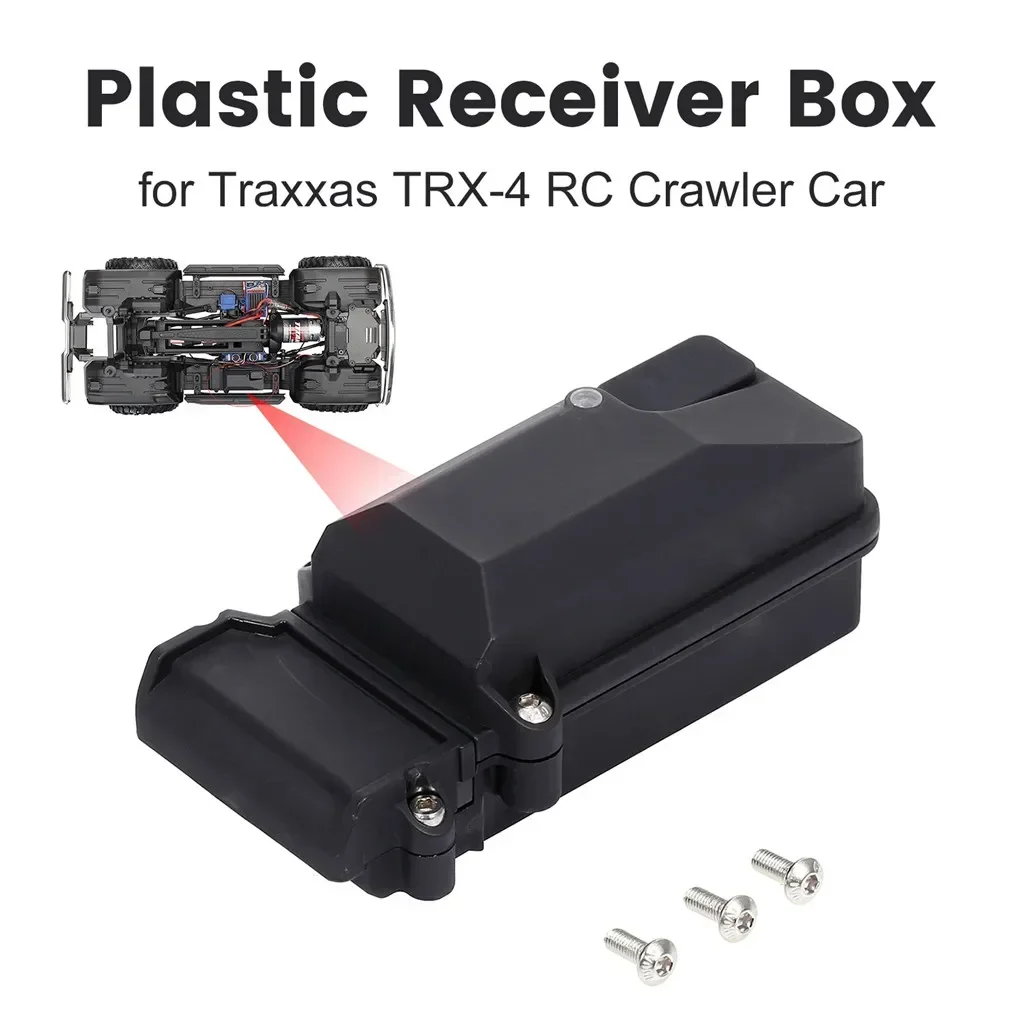 

1PCS Plastic Waterproof RC Car Radio Device Receiver Box 85*40*28mm for 1/10 Axial SCX10 90046 D90 TRX-4 RC Crawler Car
