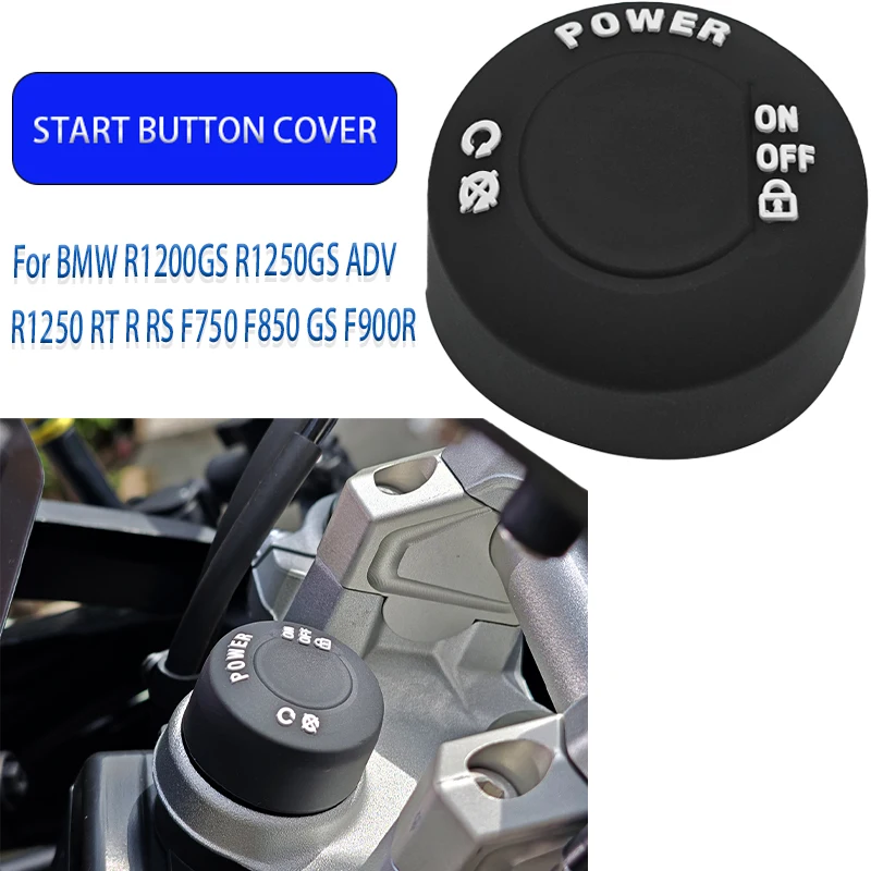 Motorcycle Engine One-key Start Stop Button Cap Protector Cover For BMW R1200GS R1250GS ADV R1250 RT R RS F750 850 F900 F900GS