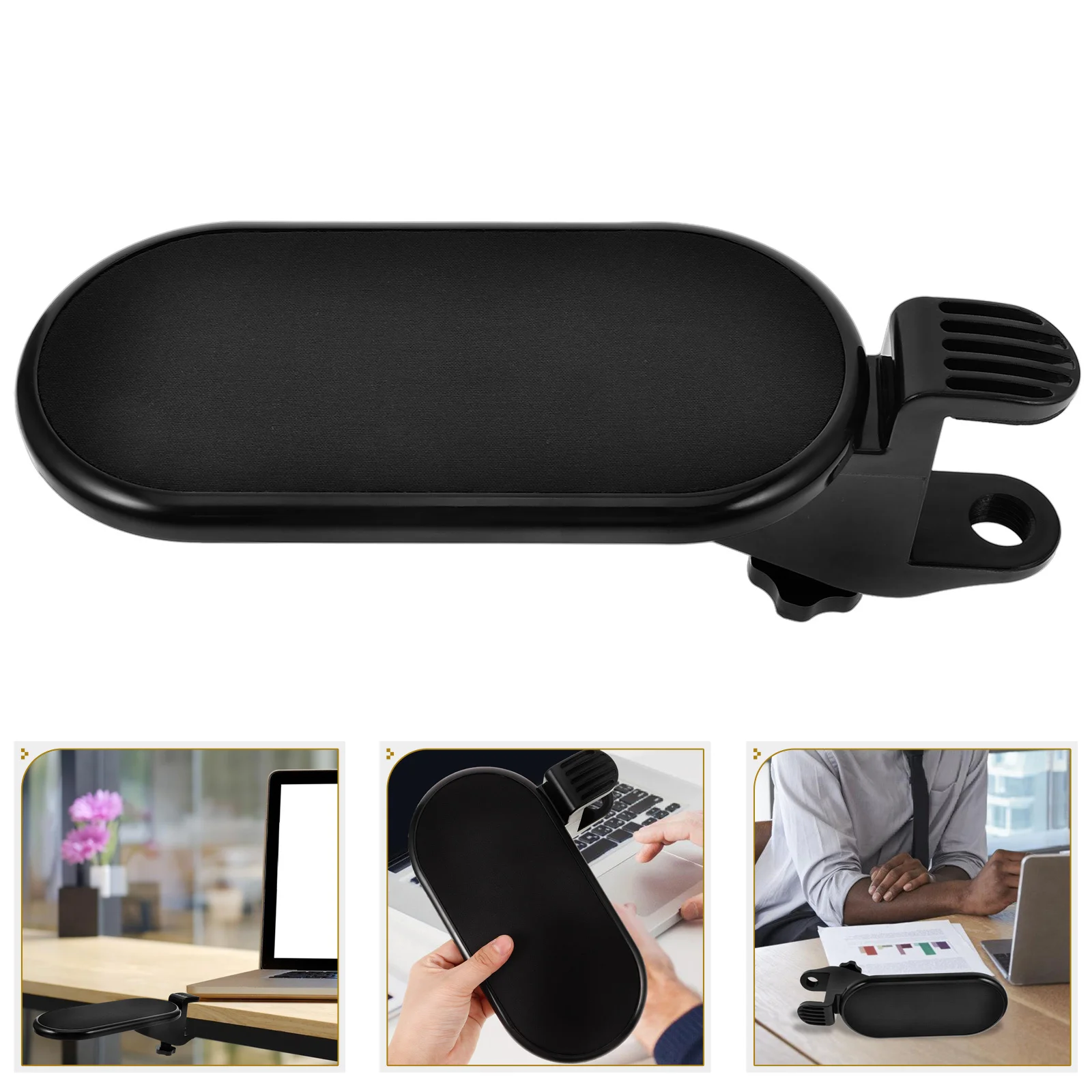 

Rotating Armrest Mini Foldable Desktop Arm Support Black Adjustable Clamp on Desk Extender Table Mount Support Ergonomic Office