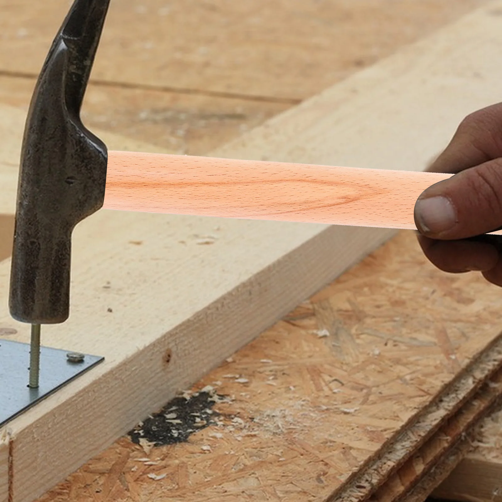 

Wooden Ball Peen Hammer Handle Replacement Anti-Skid Shockproof Handle for Claw Sledgehammer Mallet Repair
