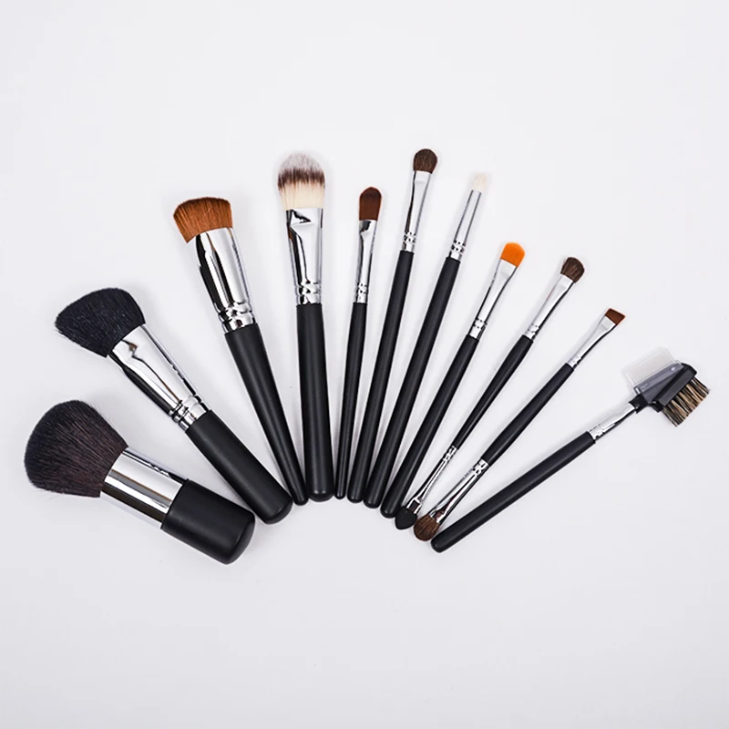 

Black Makeup Brushes Set Professional Natural Goat Hair Brush Foundation Powder Contour Eyeshadow Beauty Makeup Brushes Tools