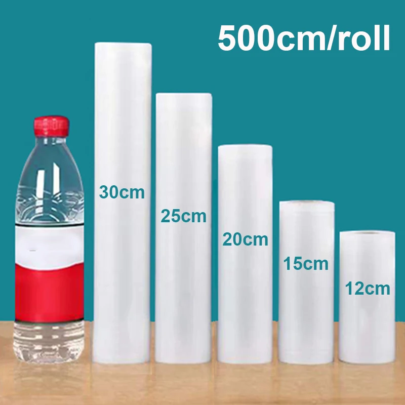 Vacuum Sealer Bags Rolls Vacuum Sealing Bags 500cm Vacuum Packaging Pack Food Vacuum Bag Roll Food Storage Empty Food Bags Roll