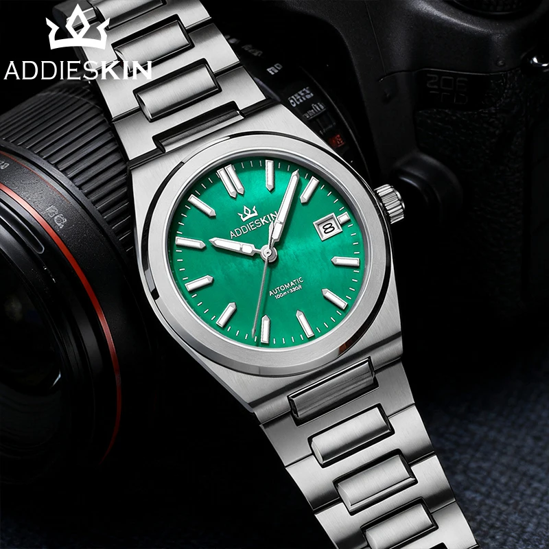 

AddiesKin Watch Automatic Mechanical Miyota 9015 100M WaterResistant Sapphire Man Watches Luxury BGW9 Luminous K008 reloj hombre