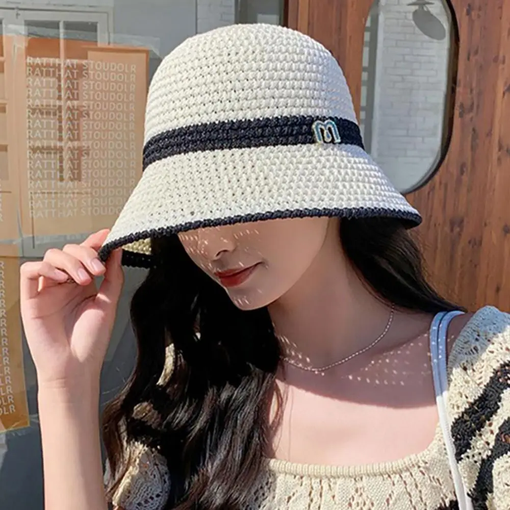 Big Visors Breathable Bucket Hat Cotton Linen Fisherman's Hat Beach Cap Women Girls