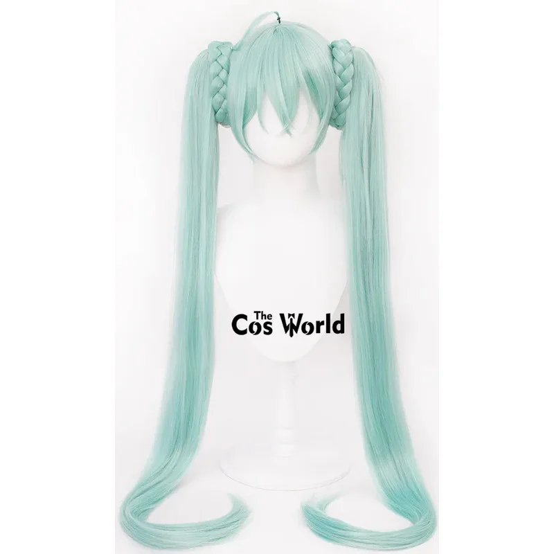 

VOCALOID Miku Flower Fairy Nemophila 110cm Long Straight Anime Cosplay Wigs Fiber Heat Resistant Synthetic Hair + Wig Cap