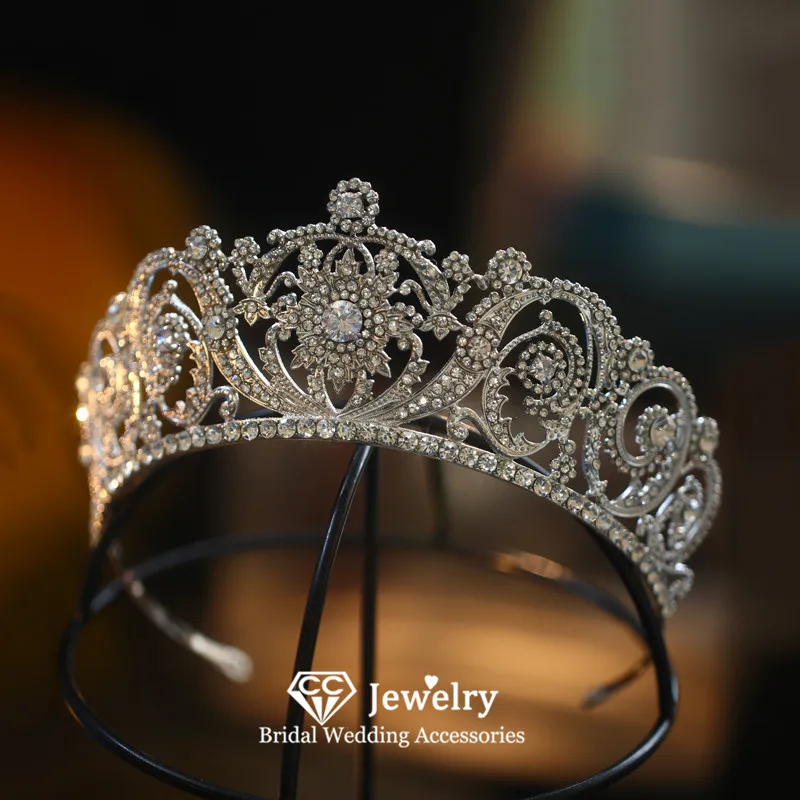 

CC Короны для женщин, свадебные аксессуары, свадебный головной убор, помолвка, прически в форме цветка, винтажные короны, повязки на голову, подарок HS200