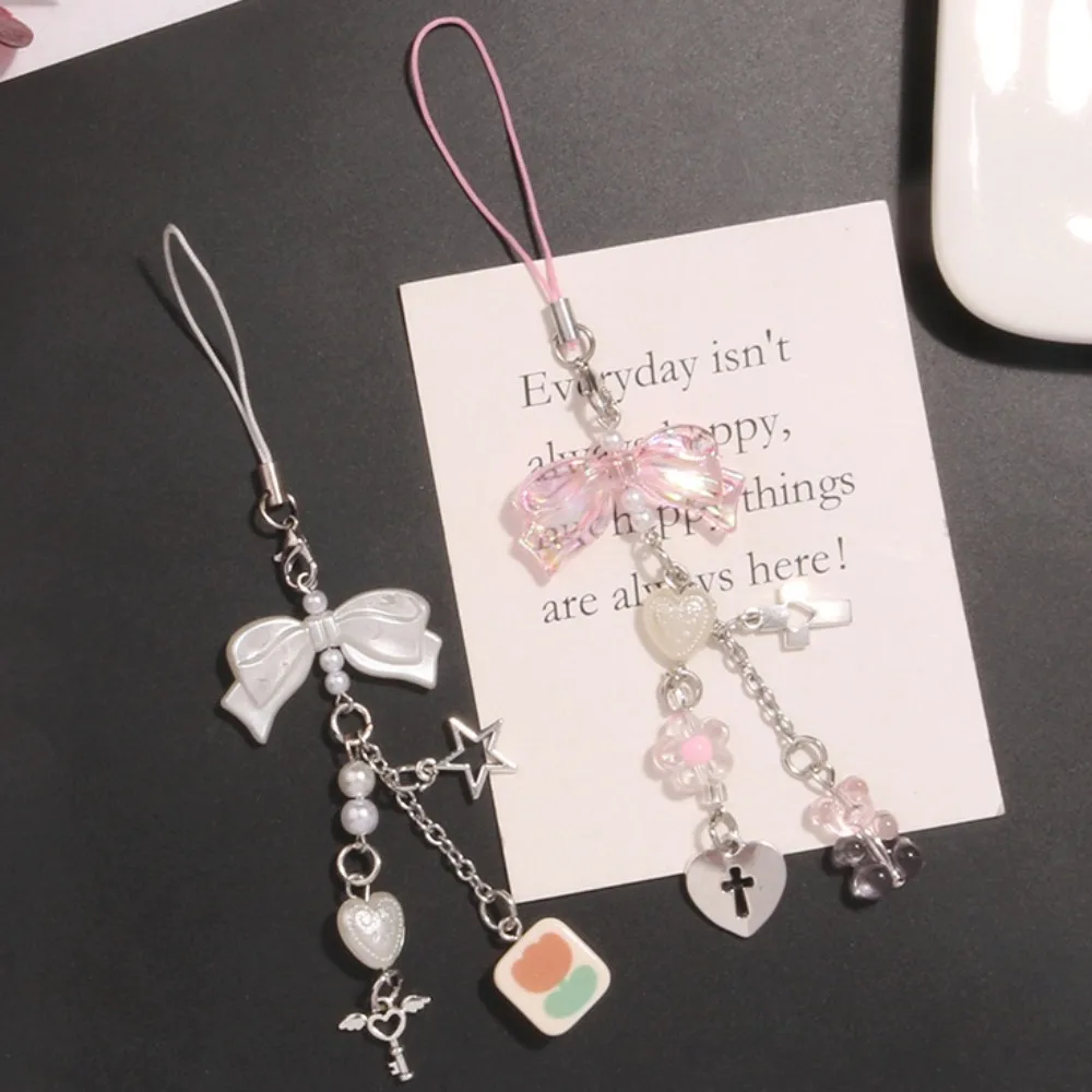 

Модный бант Y2K, цепочка для телефона, шнур для ключей, подвеска для мобильного телефона, ремешок для мобильного телефона, ремешок для милой девушки, подвеска для мобильного телефона