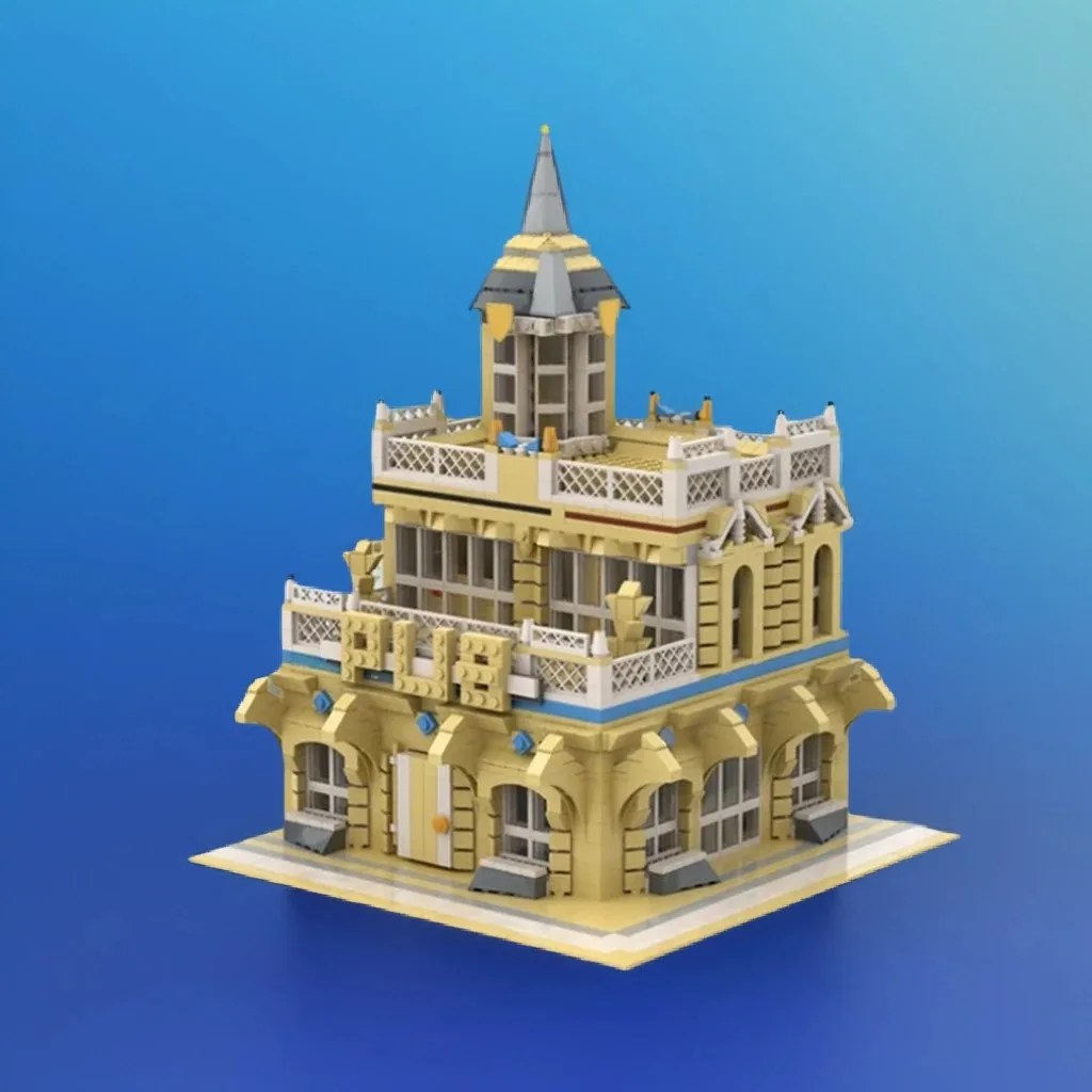 

2092pcs MOC 10214 Corner Pub Alternative Build Vintage Tavern Design DIY Model Building Blocks Birthday Toys Gift