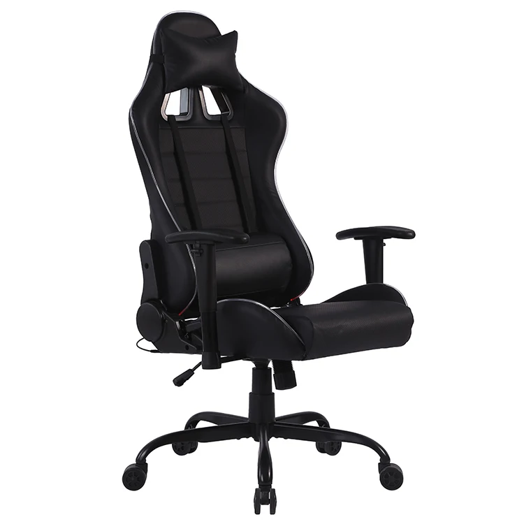 

Free Sample Gamer Custom Logo Led Light Sofa Best Real Leather Black Pink Table Gaming Chair With Footrest Racing Monitor