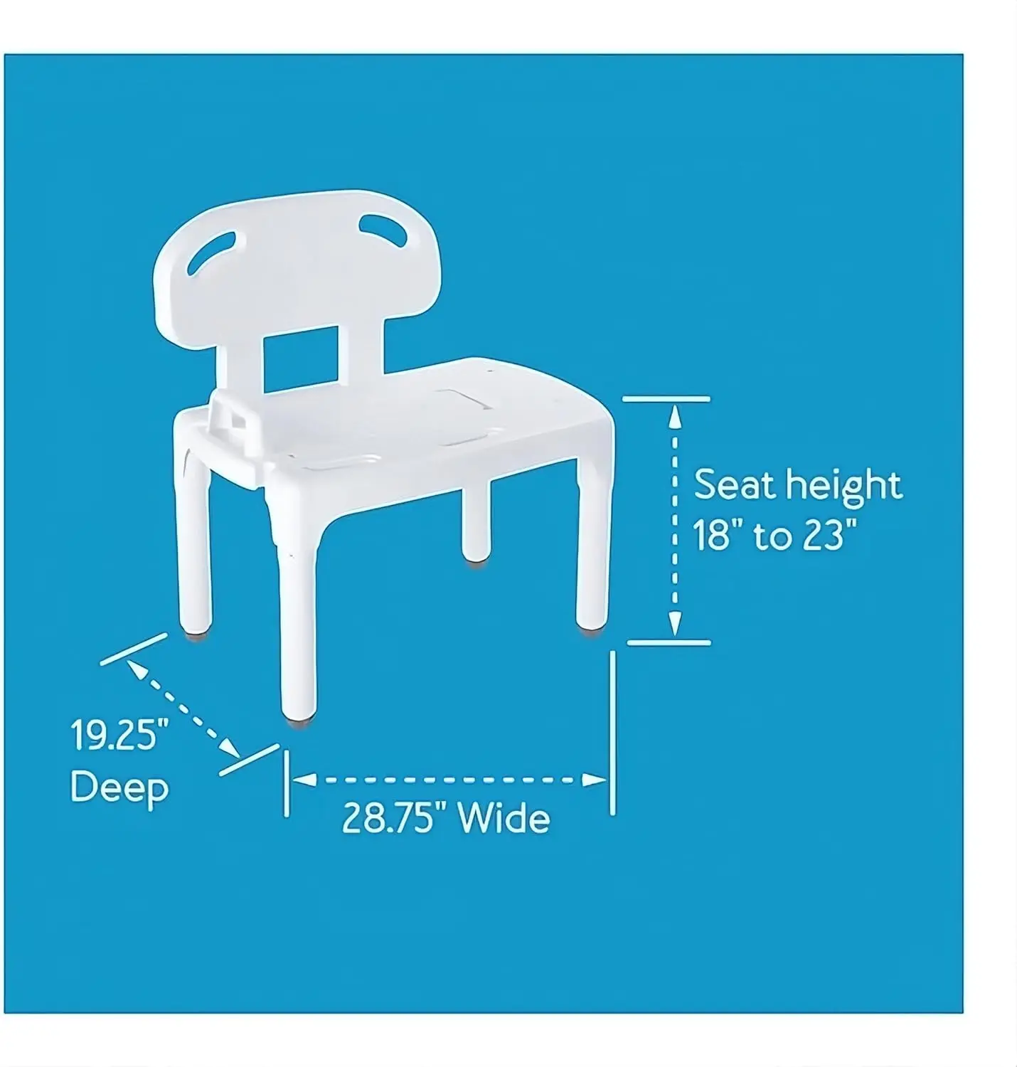 Universal Tub Transfer Bench and Bath Seat, Shower Chair Converts to Right or Left Hand Entry, Transfer Bench