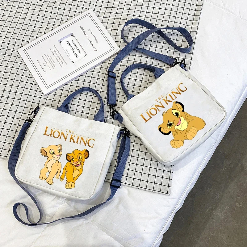 Mufasa Lion King Shoulderbag Boy Girl Disney Anime Pattern Crossbody Bag Cute Portable Large Capacity Storage Bags Daily Handbag