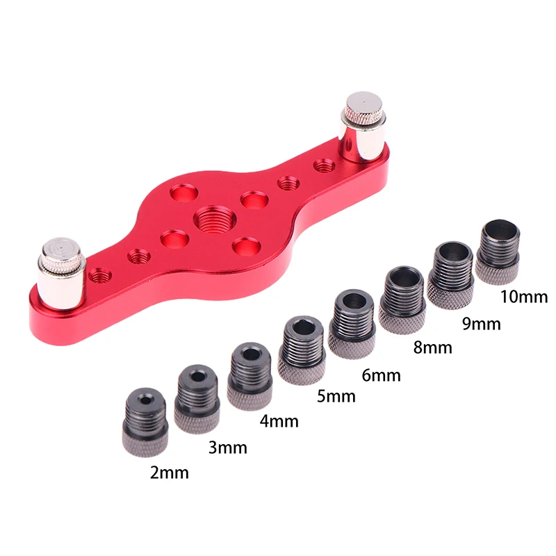 

Woodworking Drilling Locator Hole Puncher 6/8/10mm Alloy Vertical Hole Jig Wood Dowel Hole Drilling Guide Jig Drill Bit Kit