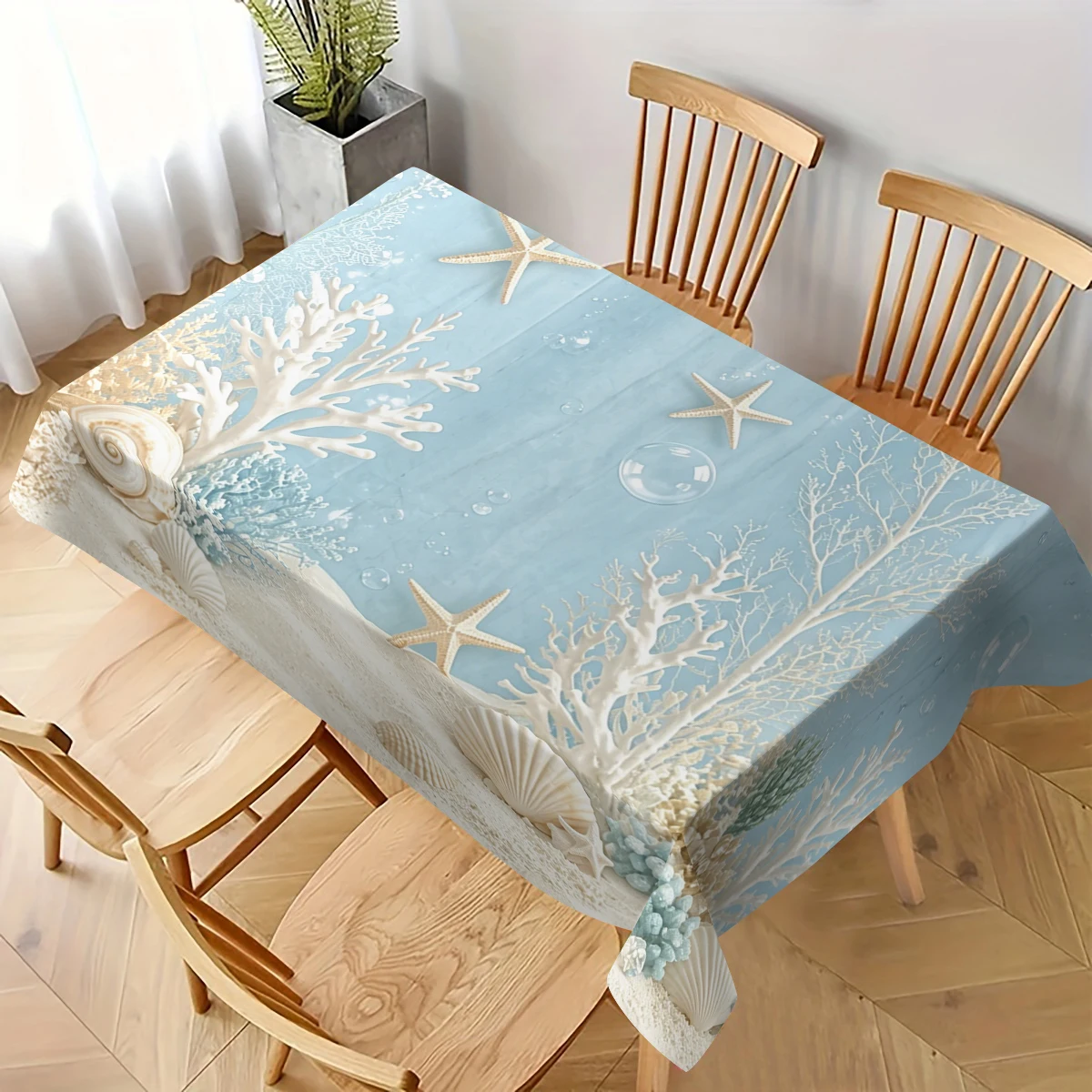 Cute Cartoon Frog Bubble Pattern Polyester Tablecloth - Decorative Dining Table Cover, Lovely Home Restaurant Table Decoration