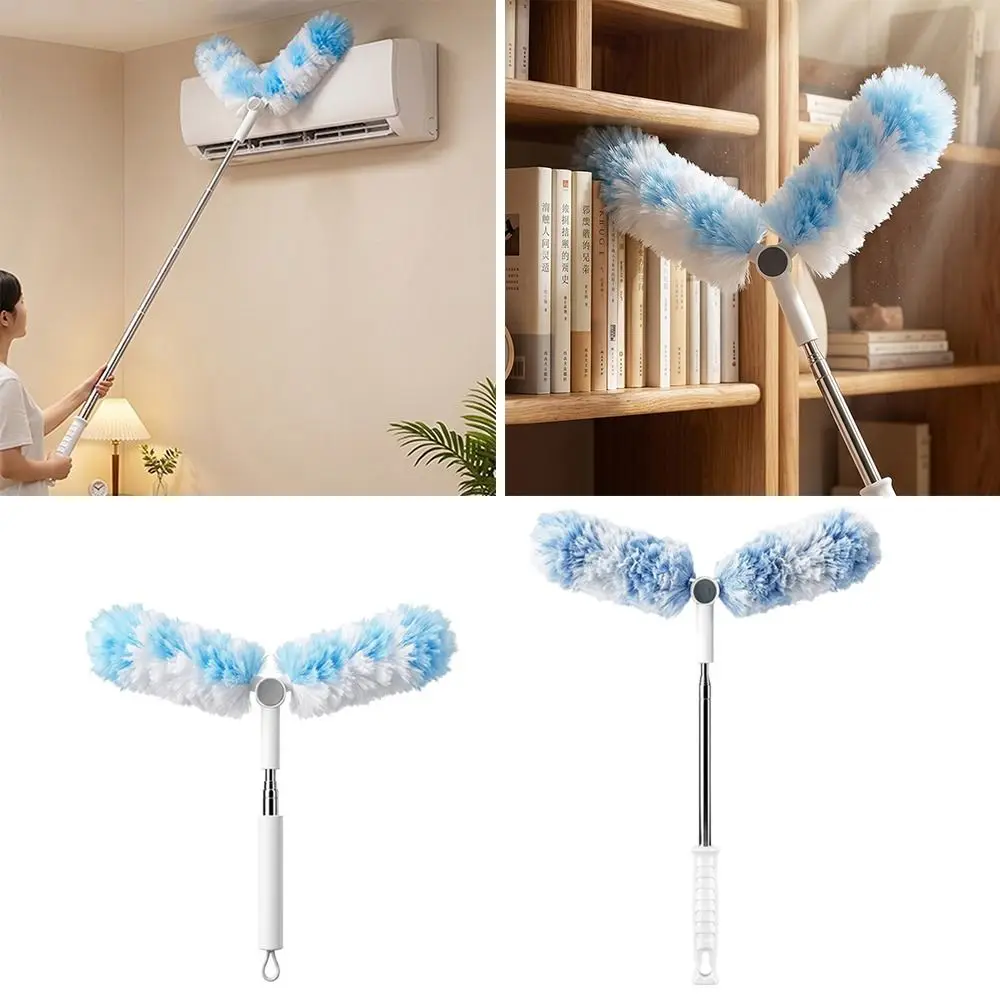 Lightweight Retractable Cleaning Duster Extendable Handle Multi Functional Telescopic Duster Flexible Household Dust Tool