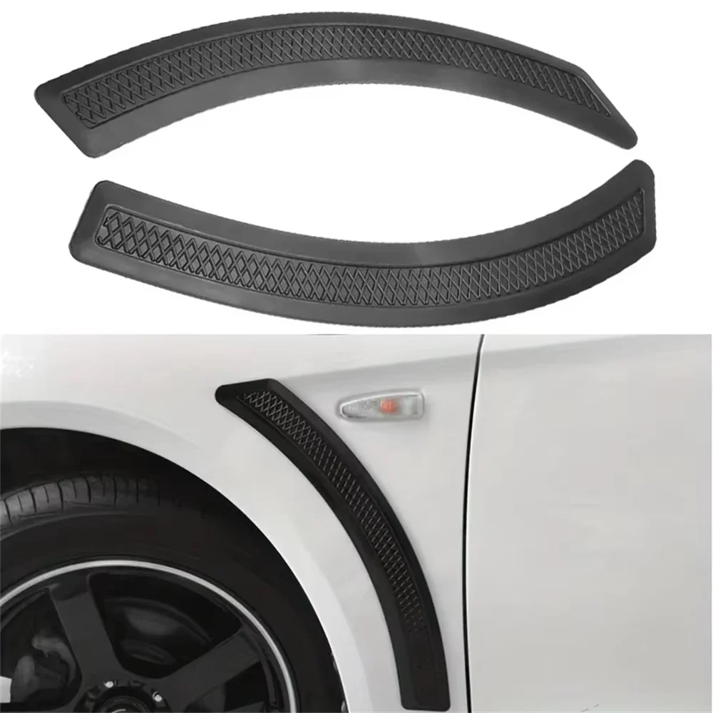 For Mitsubishi Lancer EX EVO 2008-2015 Door Fender Vent Sticker Black Side Wheel Eyebrow Cover Trim Sticker Guard 2pcs