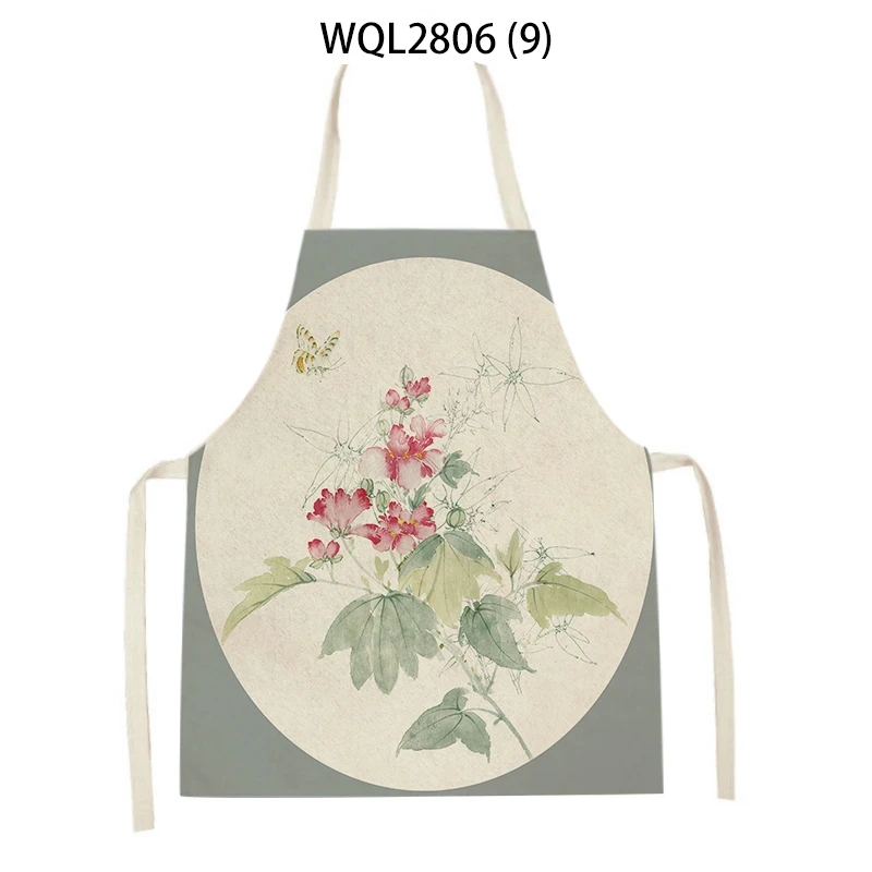 Butterfly Pattern Apron Creative Kitchen Apron Plant Women Apron Dinner Party Cooking Apron Adult Child Baking Accessories Apron