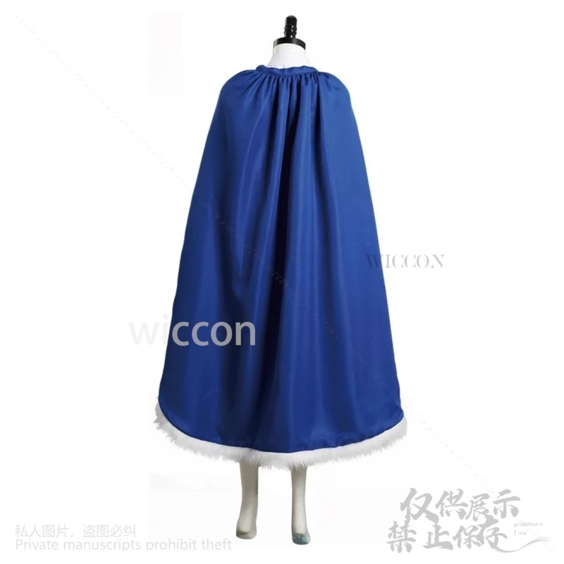 Ulti cosplay anime jaqueta saia azul manto laço sexy vestido lolita traje chifre peludo conjunto para mulher meninas halloween personalizado
