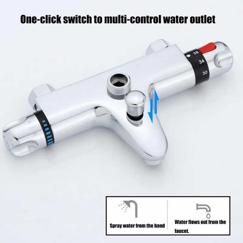 Y1UD อุณหภูมิฝักบัวอาบน้ำวาล์วผสมวาล์วที่มีปุ่มความปลอดภัยการอาบน้ำวาล์วควบคุมอุณหภูมิการควบคุมอุณหภูมิ