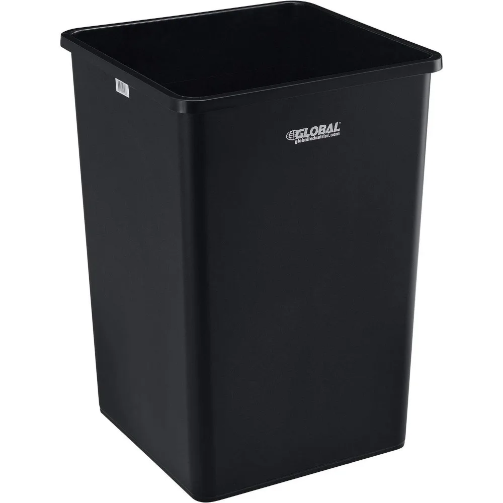 

Industrial Square Plastic Garbage Can, 35 Gallon Capacity, Indoor/Outdoor Rated, 19-1/2W x 19-1/2D x 27-4/5H, Utility Tra