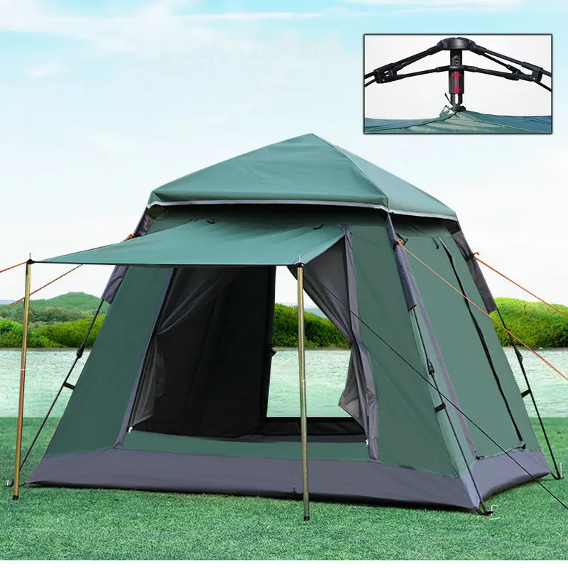 

4-5 Person Automatic Camping Tent Large Space 3 Season Outdoor Tent Waterproof Family Travel Pinic Party Tent 215*215*165cm