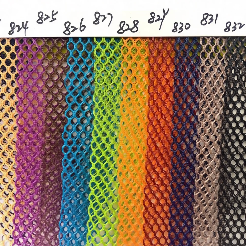 Polyester Hexagonal Mesh Fabric Colorful Netting For Diy Crafting Luggage Lining Sewing Projects Accessory Tool