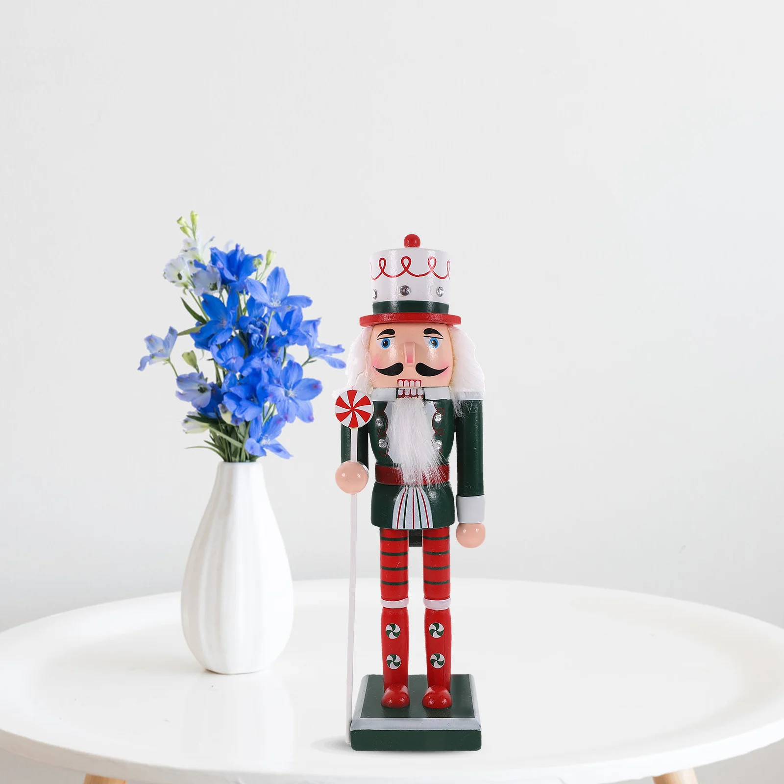 

Traditional Nutcracker Wooden Figure Christmas Soldier Vintage Handicraft Decoration Unique Xmas Ornament Holiday Gift