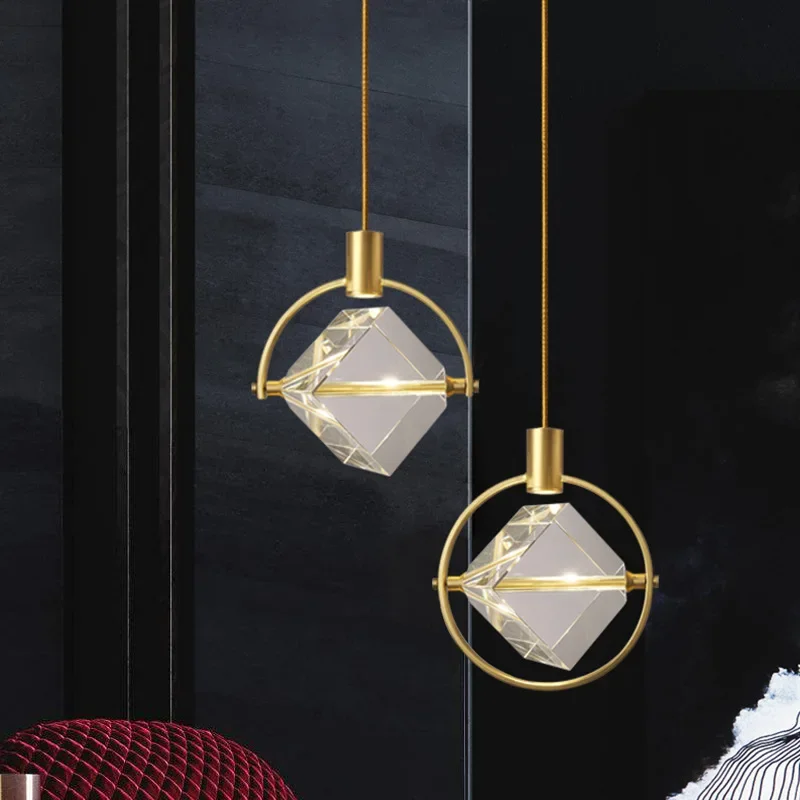 Lighting led restaurant light chandelier, modern simple Nordic table light bar bar personalized