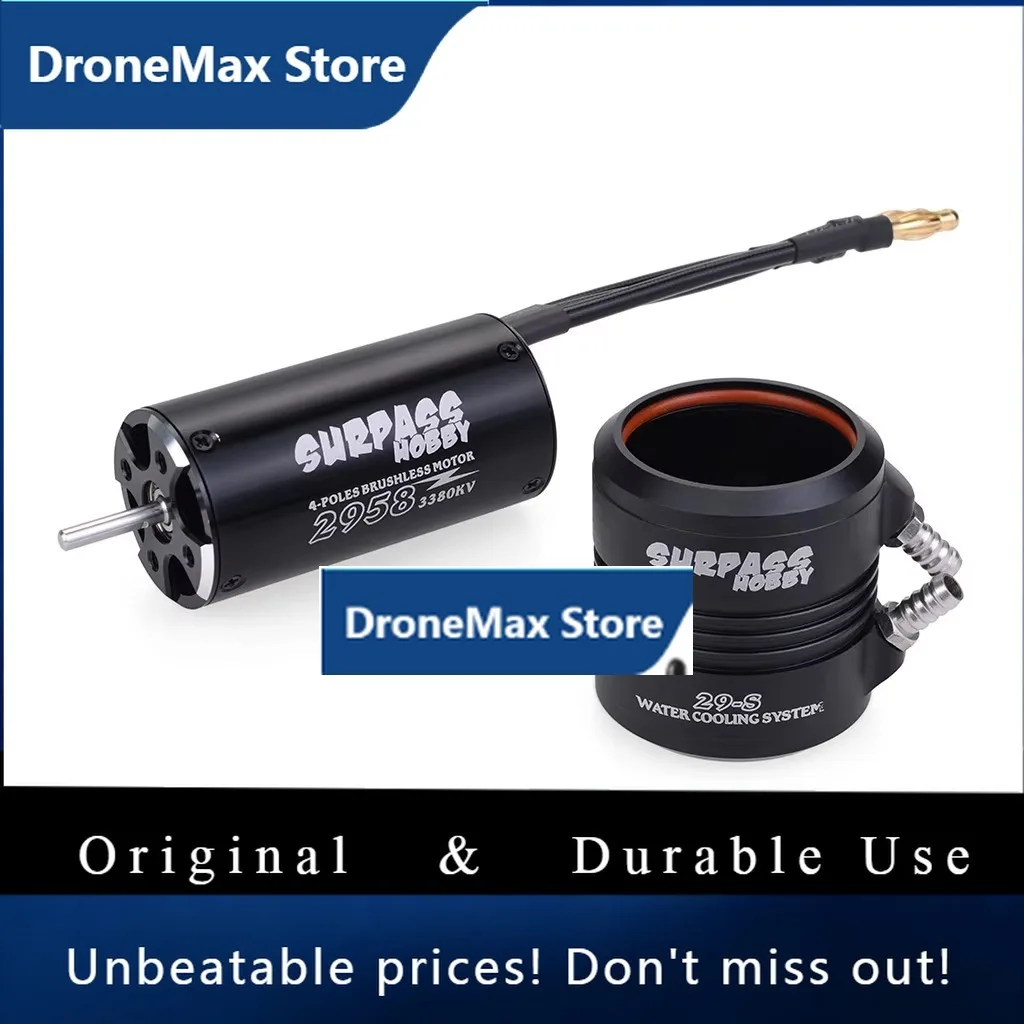 DroMaSURPASS HOBBY 2948 3000KV / 2958 4800KV / 2968 2800KV / 3660 3500KV / 3670 2280KV Motor W/ Water Cooling Jacket For RC Boa