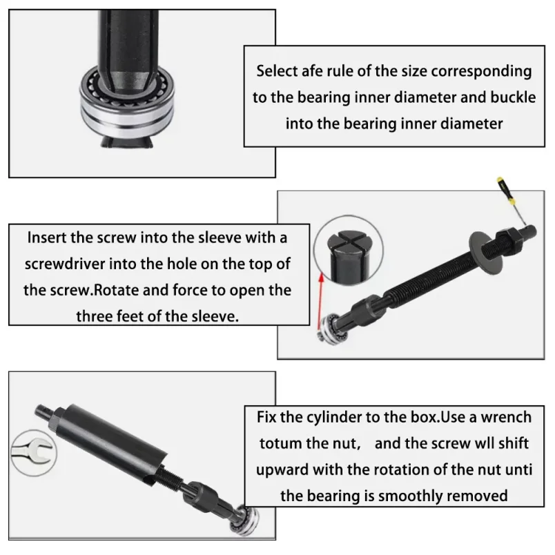 9-23mm Motorcycle Bearing Pullers Bicycle Inner Bearing Extractor Hand Repairing Tools Wheel Gear Remover Pulling Extractor