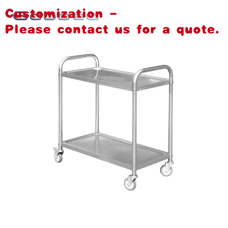 custom.Guanbai Industrial 201 Stainless Steel Wine Serving Cart Liquor Trolley Drink Cart Food Trolley