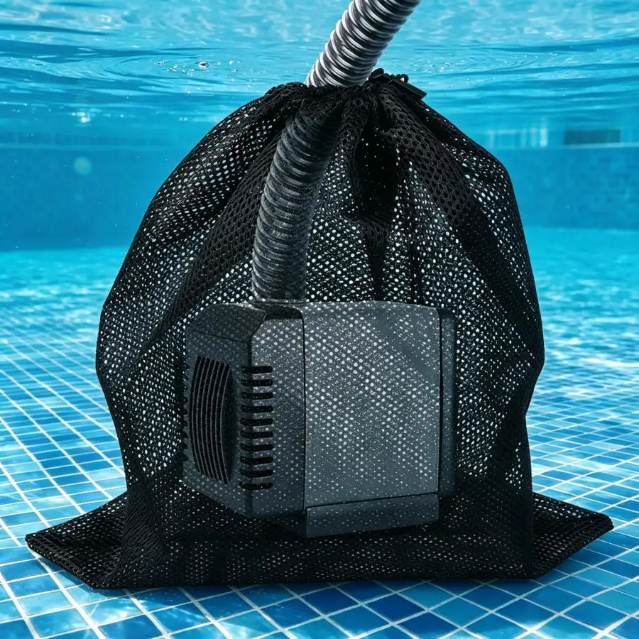Hydroponic Water Pump Anti-clog Mesh Bag Biological Filter Protector Pond Swimming Pool Garden Barrier Net Bag with Drawstring