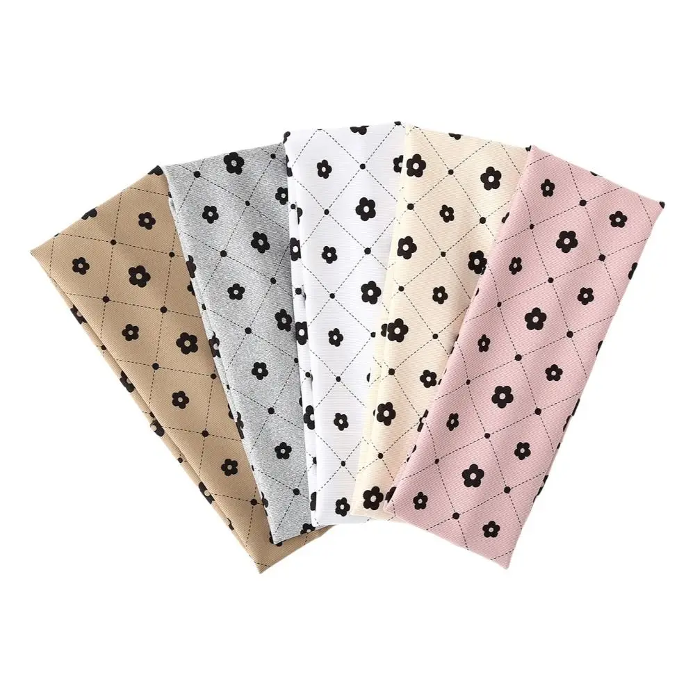 Fashion Bow Print Yoga Headband Sweat-absorbent Elastic Sport Hairband Hair Accessories Women's Hairband Sports