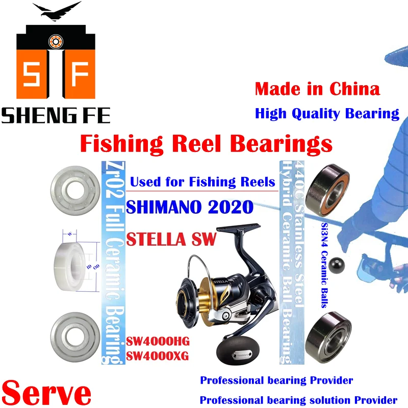 

Ceramic Bearings For SHIMANO 2020 STELLA SW(4000HG/4000XG) Serise Spinning Reels |Ball Bearings