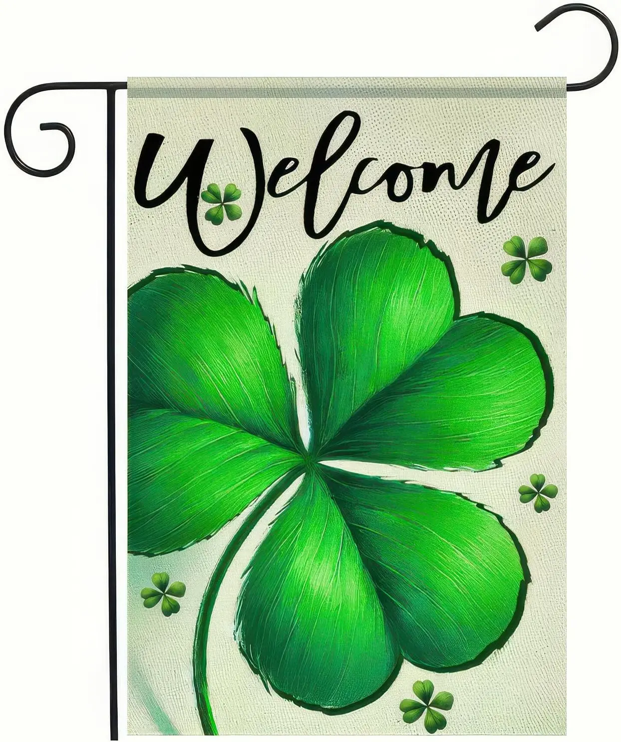 Welcome St Patricks Day Garden Flags 12x18 Inch Double Sided Irish Lucky Shamrock Lucky Shamrocks Yard Decoration Small Seas yyi