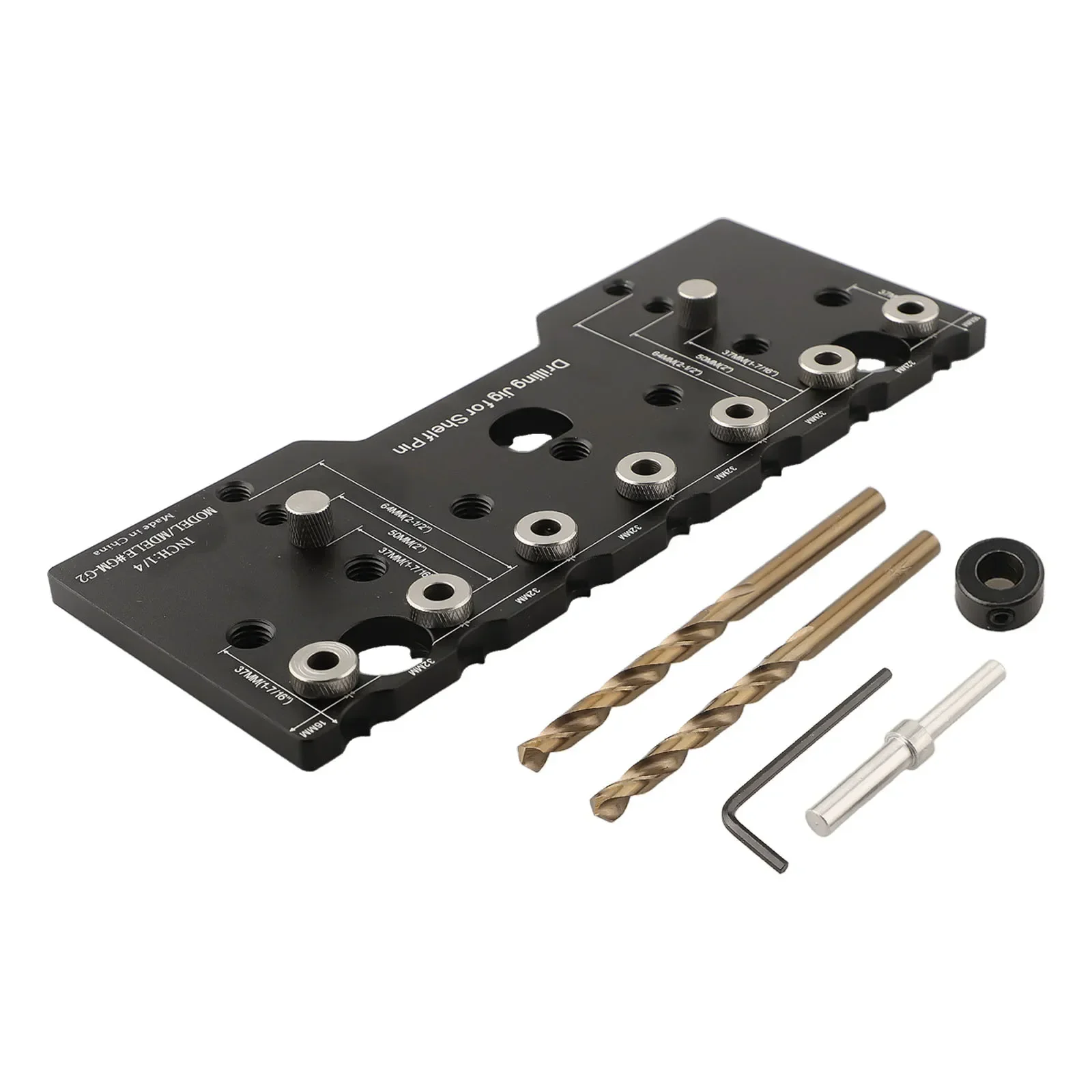 

Professional Shelf Pin Jig Drill Guide Tool Made of Aluminum Alloy for Woodworking and Home Improvement Projects