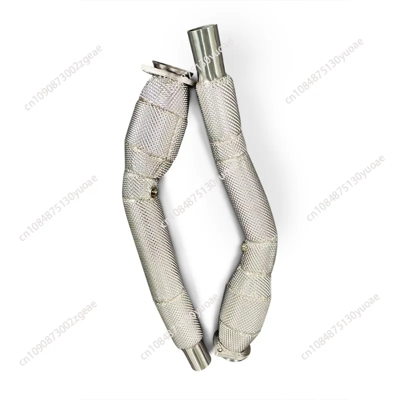 Insulated head section, stainless steel exhaust pipe head section, for Jaguar XKR-S 5.0T 2009-2019