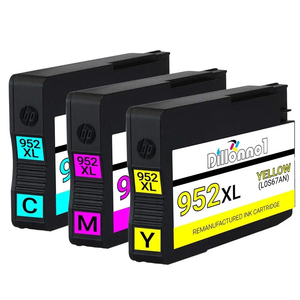 3-Pack 952XL Ink Cartridges for Officejet 7740 8702 8715 Printers