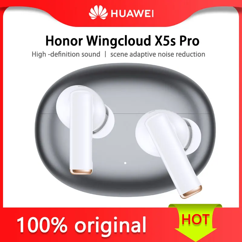 

Honor Wingcloud X5s Pro Bluetooth 5,3 Высокое разрешение качество звука, сценическое Адаптивное шумоподавление и 40 часов o