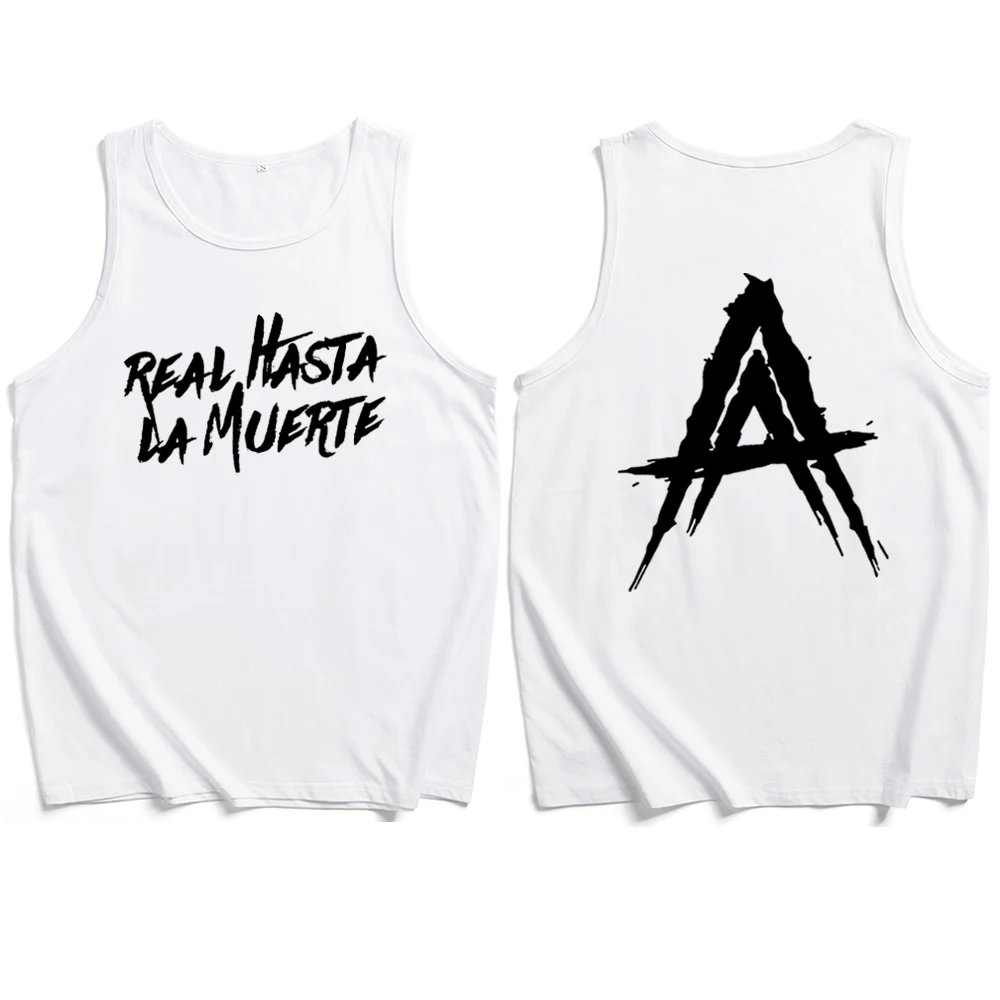 Anuel AA Real Hasta La Muerte Print Vest T-Shirt  Anuel AA Music Merch T-Shirt Men Women Streetwear Tank Tops