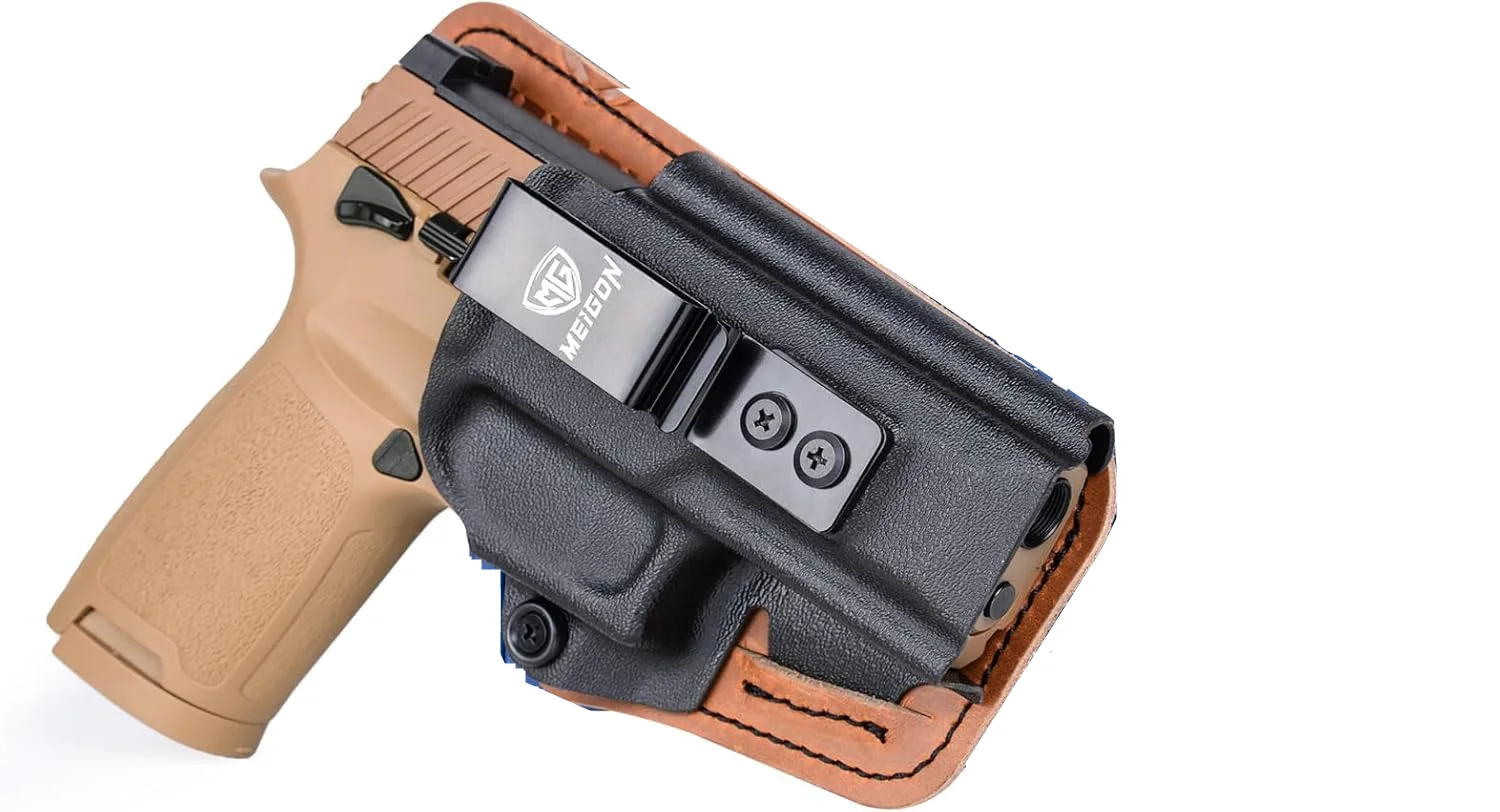 

IWB Kydex & Leather Hybrid Holster for Sig Sauer P320 X Carry / P320C Compact / P320 M18 w/Comfort Foam Cushion Pad