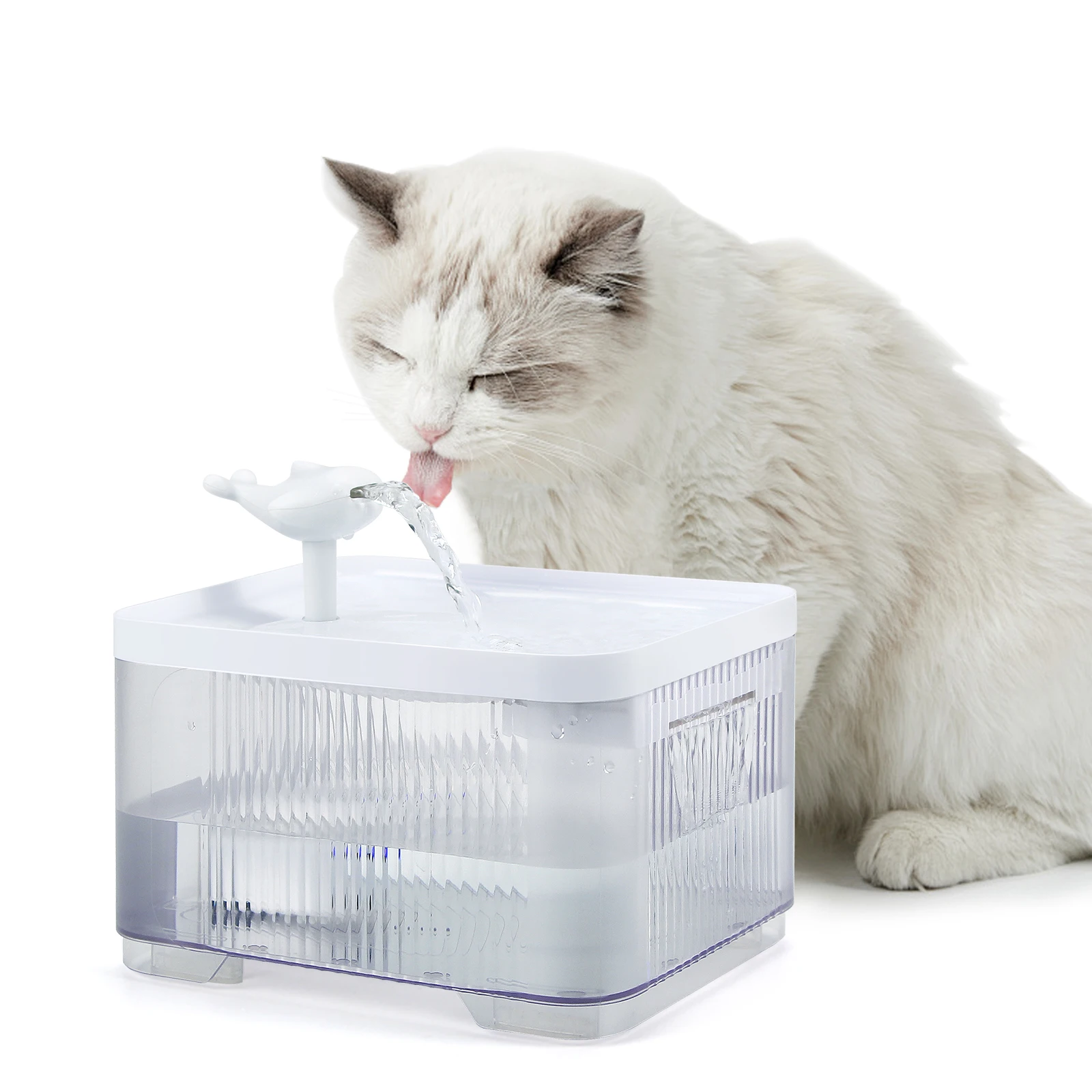 

Фонтан для воды для кошек и собак, автоматический фильтр, прозрачная поилка, USB электрическая бесшумная рециркуляция, фильтрация, диспенсер для воды большой емкости