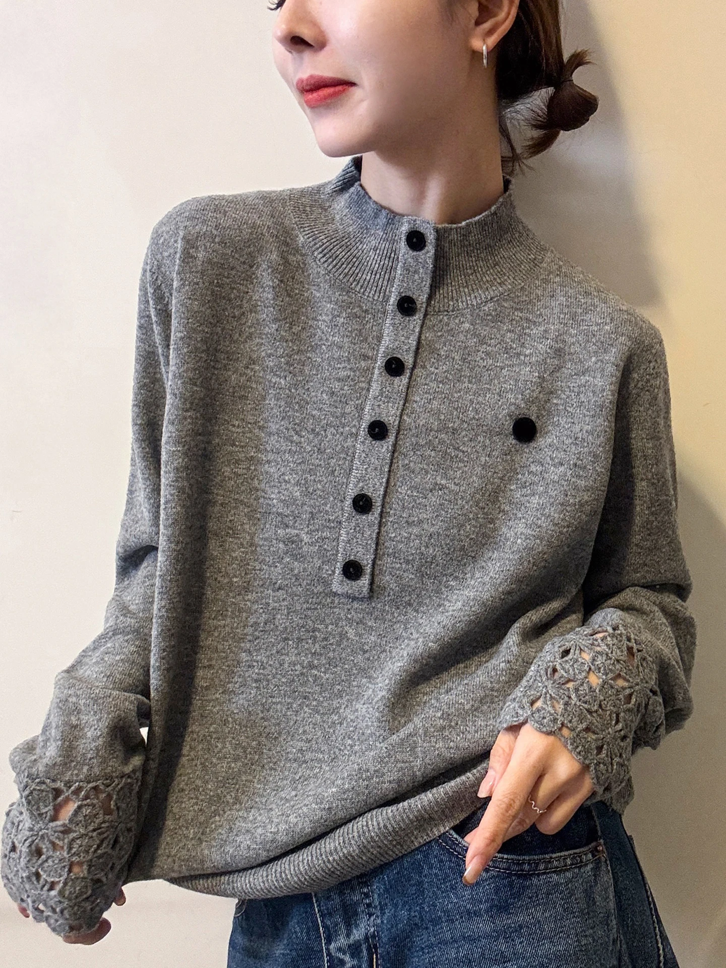 

Women's Long Sve Knitted Top Hollow out Design Casual Versatile Simple Base Layer irt Winter Faion Commute Sle Soft ...