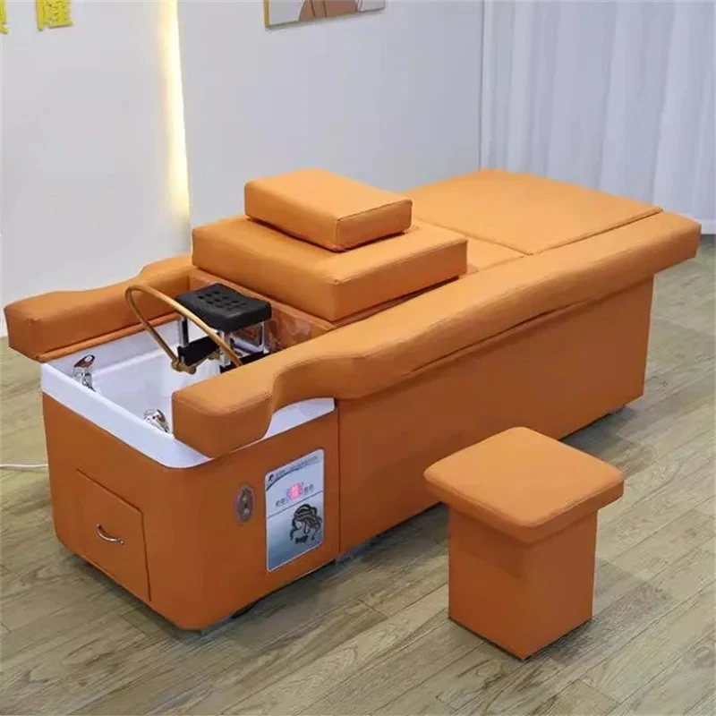& Beauty Institute High-end Head Spa Equipment Shampoo Chair Hair Salon Professional Shampoo Chair Basin Modern Salon Furniture
