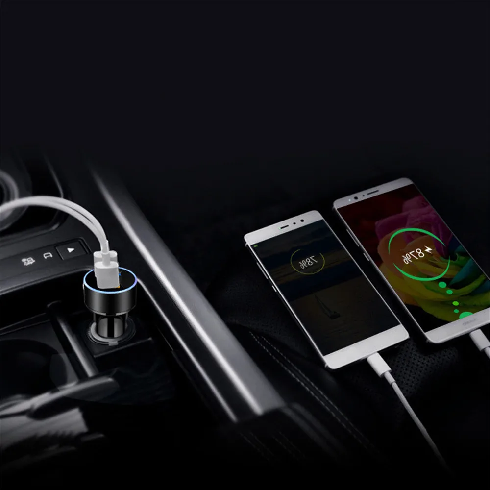 3.1A LED display dual USB car phone charger mobile for Mercedes Benz A180 A-Class C43 C-Class F015 B-Class