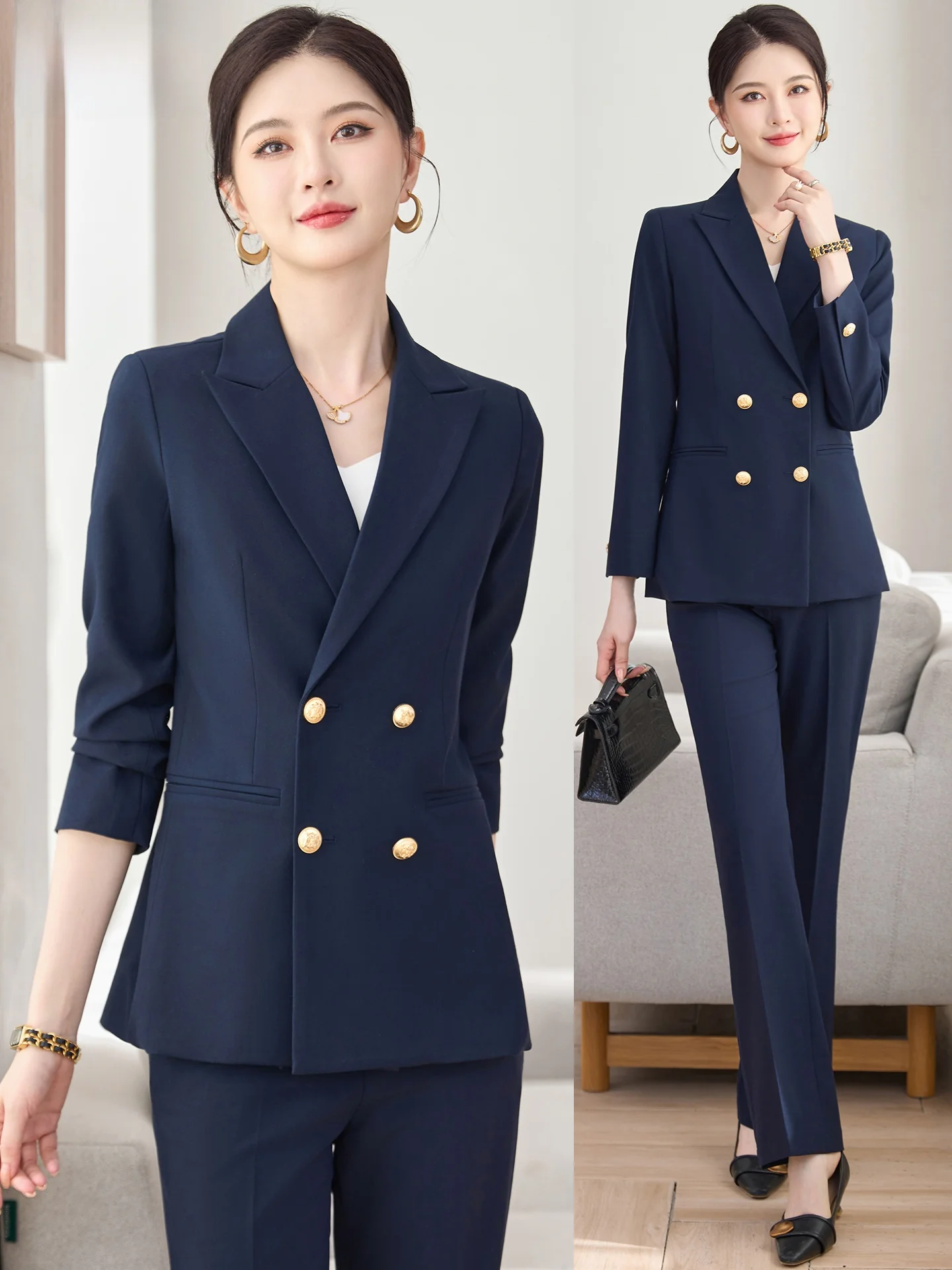 

Olive een Suit Set Women's Spring Interview Formal Personali Profional Workwear Ladies' Western Sle Coat