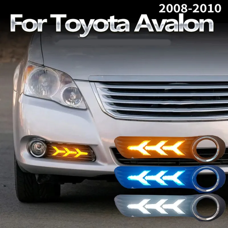 LED Daytime Running Light Accessories For Toyota Avalon 2008-2010 DRL Fog Lamps Turn Signal Lights-N29R