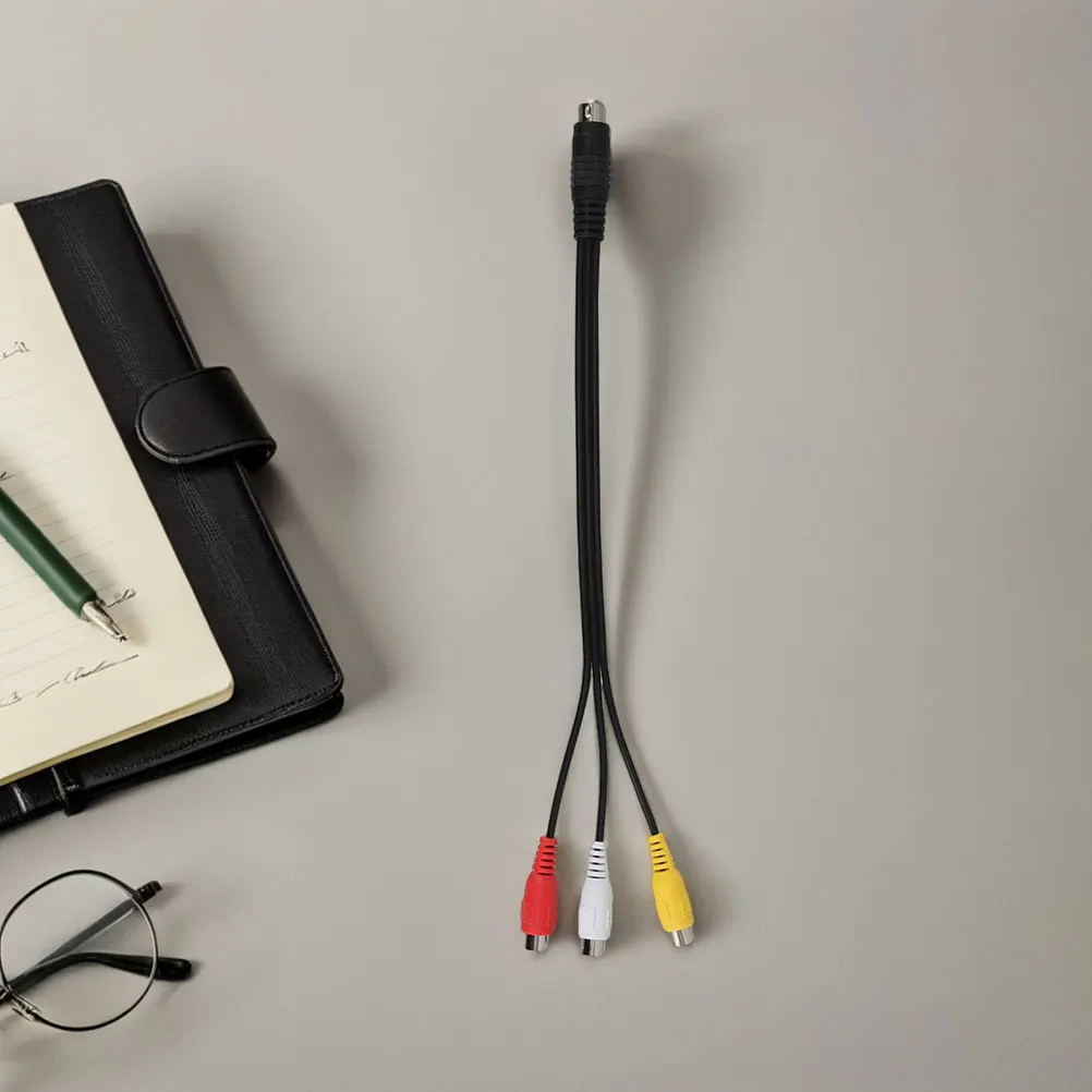 

2 Pcs Video Adapter Wires for Videos Cable Conversion Cord Replacement Plastic Cables Audio